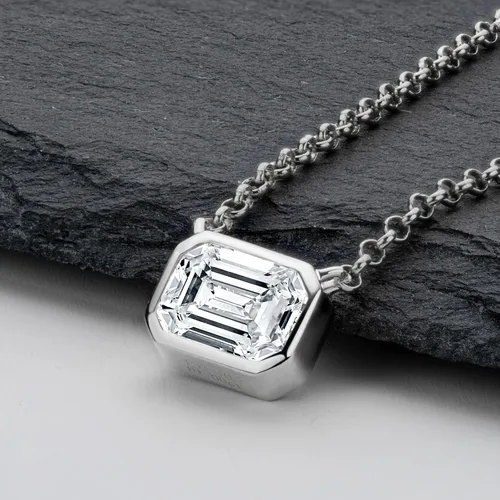 Miniatura 4 de Collares de moissanita para mujer, colgante solitario de 1 a 3 quilates, plata de ley 925, joyería para el día de la madre, regalos de boda para ella