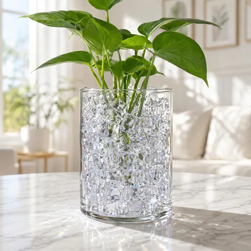 Miniatura 5 de Hacaroa Paquete de 150 cubitos de hielo falsos transparentes, de 0.7 pulgadas (0.709 in), de acrílico, decorativas, cuadradas, cristales