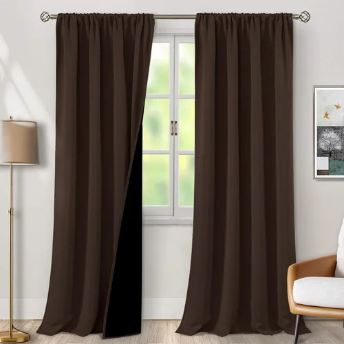 Miniatura 97 de BGment - Cortinas opacas para sala de estar de 63 pulgadas de largo, juego de 2 paneles, cortinas para oscurecer toda la habitación, cortinas