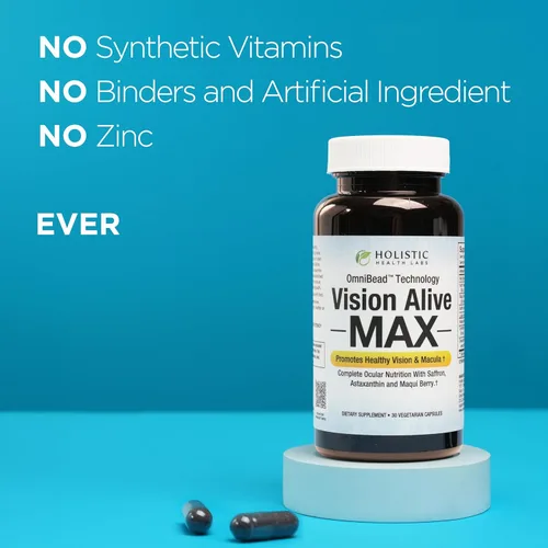Miniatura 4 de Holistic Health Labs Visión Alive Max con 8 Ingredientes Naturales Lutemax® 2020, Mirtos, Arándanos, c3g de Grosella Negra, Baya Maqui, Azafrán