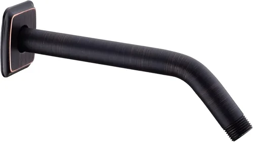 Miniatura 9 de TRUSTMI Brazo de ducha en ángulo con brida montado en la pared, tubo de extensión de repuesto curvado de 9 pulgadas para cabezal de ducha fijo