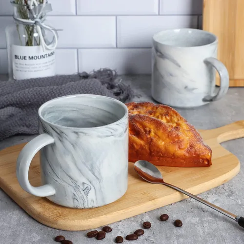 Miniatura 5 de M101 - Tazas de café apilables de 12 onzas para oficina, taza de cerámica de mármol novedosa para niños y niñas, amantes, mujeres y hombres, juego