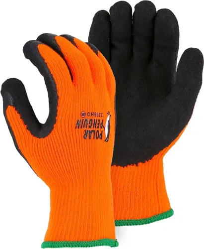 Miniatura 10 de Majestic Guante 3396HY/10 Pingüino Polar 3396HY - Guantes de invierno con forro, color verde y amarillo de alta visibilidad, con palmas recubiertas