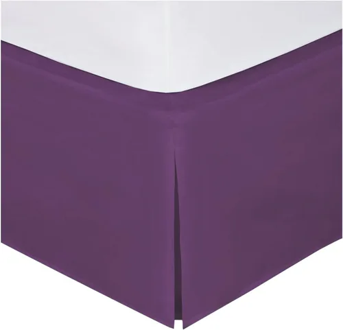 Miniatura 2 de Linen Plus - Falda de cama plisada de lujo de 14.0 pulgadas. De caída plisada, guardapolvos, color sólido., Negro, Completo