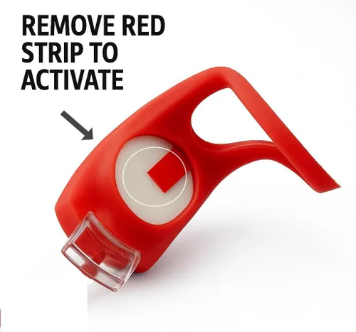 Miniatura 2 de Paquete de 8 luces de bicicleta, juego de luces LED de silicona para bicicleta, 4 faros delanteros de bicicleta y 4 luces traseras (rojo y blanco)
