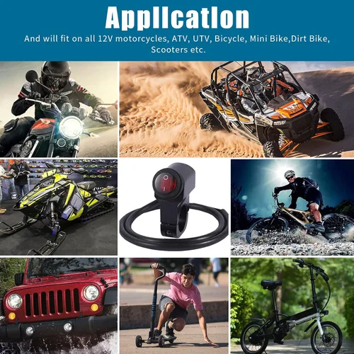 Miniatura 7 de Stylemafia - Interruptor de barra de luz LED impermeable para motocicleta ATV, interruptor de luz de faro antiniebla y foco para ATV de 12V, Mini