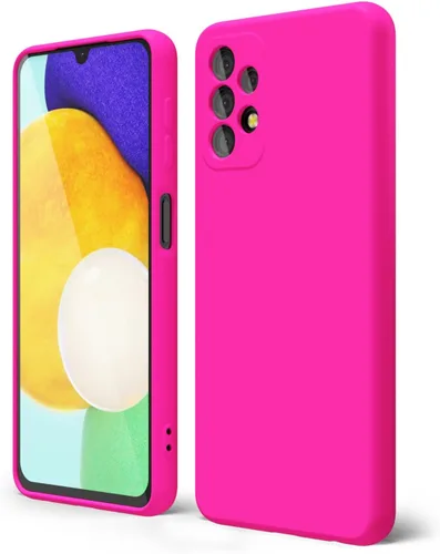 Miniatura 222 de oakxco Funda para teléfono Samsung Galaxy A12 con agarre de silicona líquida, linda delgada fina suave cubierta de gel de goma TPU lisa para mujeres