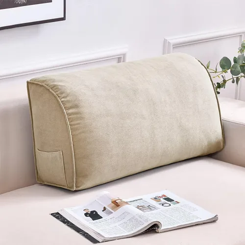 Miniatura 9 de Almohada de lectura para cabecero, almohada de cuña, triangular, suave, para cabecero, cojín de apoyo para el respaldo del sofá cama, almohada