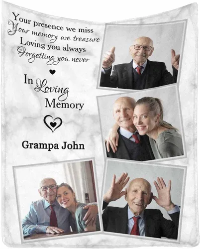 Miniatura 8 de Manta de memoria amorosa personalizada, no Longer be My Side but Forever in My Heart