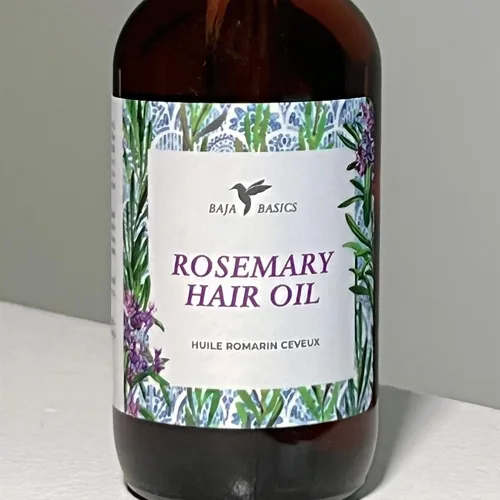 Miniatura 8 de Baja Basics Aceite de romero orgánico: crecimiento del cabello, hidratante para puntas abiertas y cuero cabelludo seco, fortalecimiento del cabello