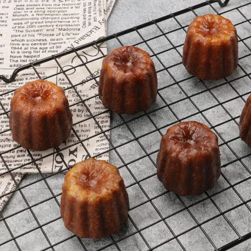 Miniatura 4 de Molde de canele antiadherente de acero al carbono con 12 cavidades, color dorado