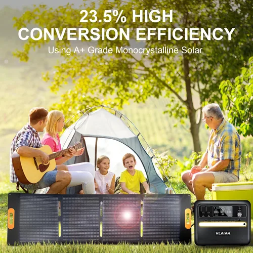 Miniatura 2 de Panel solar de 200 vatios, panel solar de 200 W, para generador de estación de energía, cargador con salida MC4, conector de CC 3 en 1, 23.5%