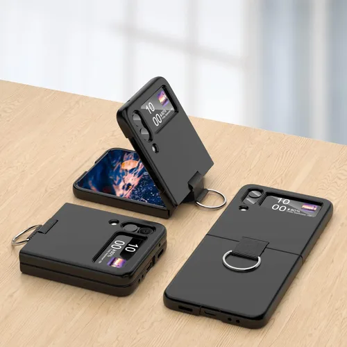 Miniatura 5 de Para Samsung Galaxy Z Flip 4 Funda Con Anillo Cubierta Protectora A Prueba De Golpes Flip Z 4 Funda Del Teléfono Para Galaxy Z Flip 4 5G 2022 - Negro