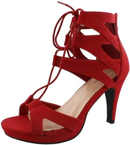 TOP Moda Sandalias tipo botín con cordones Pebble-2 Gladiator para mujer