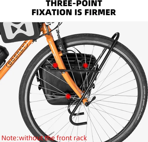 Miniatura 4 de ROCKBROS Bolsa de alforjas delanteras enrollables Bolsa de rack frontal para bicicleta Paquete de estante resistente con asa de transporte y correa