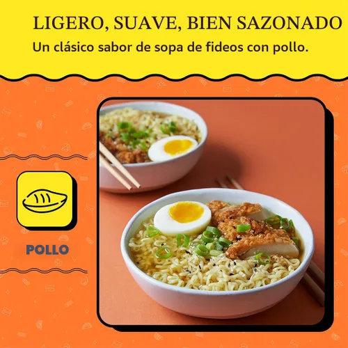 Miniatura 4 de Maruchan Ramen Fideos instantáneos sabor a pollo, comidas listas para comer, 3 oz, 24
