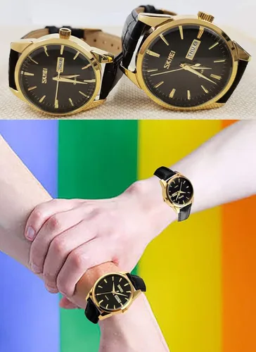Miniatura 2 de SKMEI Par de relojes para parejas, hombres y mujeres, para él y para ella, juego de relojes para esposo, esposa, San Valentín, reloj de pulsera a
