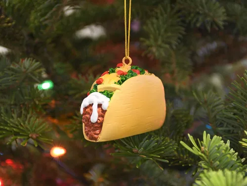 Miniatura 3 de Tree Buddees Adorno navideño de comida de tacos