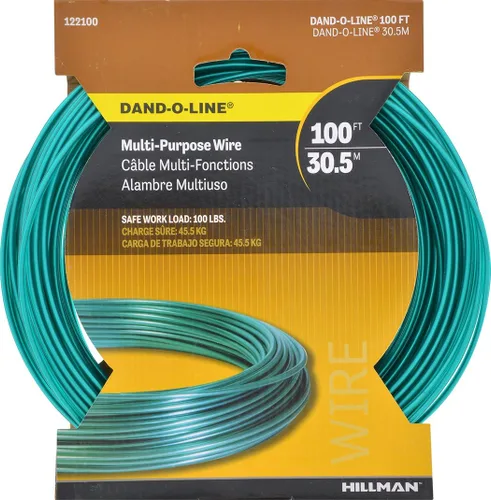 Miniatura 2 de Alambre verde tipo Clothesline, 100 pies, Hillman Fasteners 122100, Vinilo, Verde, 1