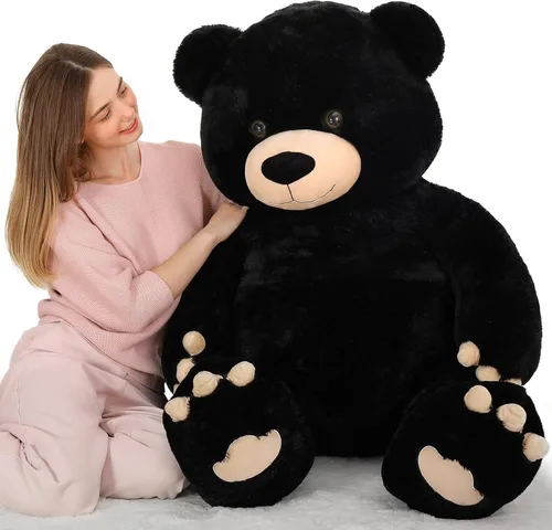 Miniatura 8 de Toys Studio - Adorable oso de peluche gigante, de 36 pulgadas, color gris, felpa suave, para novias y niñas Azul