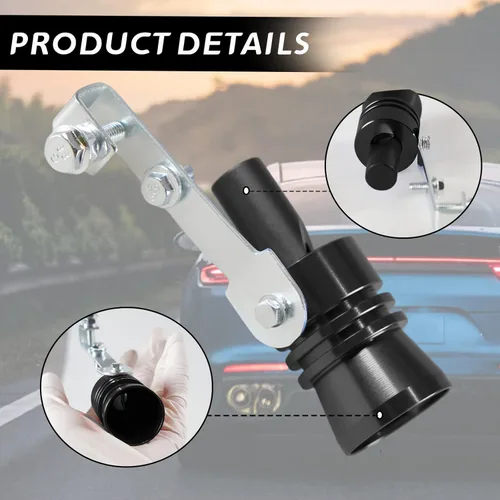 Miniatura 3 de Silenciador universal de tubo de sonido turbo simulador de sonido de tubo de escape potenciador de sonido compatible con camiones, motocicletas