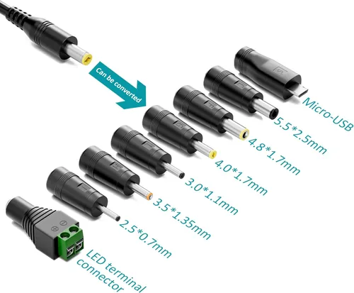 Miniatura 2 de Adaptador de fuente de alimentación de 12 V, 5 amperios, CA 100-240 V a CC 12 voltios 5A 3.5A 3.5A 2A 1A cable de alimentación transformador