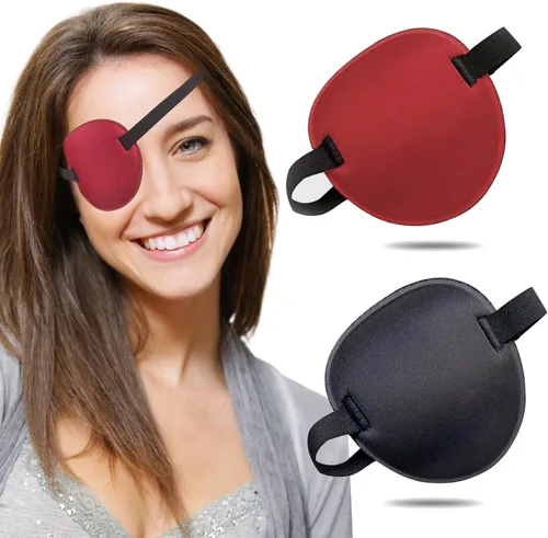 Miniatura 17 de 2 parches oculares, parches oculares médicos para adultos, parche ocular ajustable 3D, parches oculares suaves para ambliopía u ojo vago, válidos