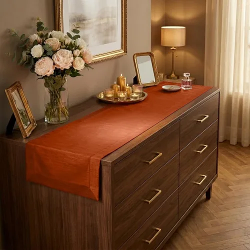 Miniatura 12 de Luxe Shine™ by D'Moksha - Camino de mesa negro de 36 pulgadas, elegante camino de mesa de seda, lavable a máquina, 14 x 36 pulgadas para tocador