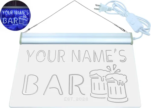 Miniatura 9 de ADVPRO Letrero de neón LED personalizado con texto en inglés «Your Name Est Year» (12 x 8.5 pulgadas) st4s32-w1-tm-b
