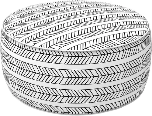 Miniatura 37 de LVTXIII Otomana inflable, interiores y exteriores, 31 pulgadas de diámetro x 14 pulgadas de alto, reposapiés redondo, grande, portátil, patio