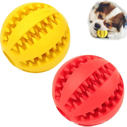 Miniatura 7 de Sunglow 2 Pack Pelota de juguete para perros, no tóxica, resistente a las mordidas, bolas de dentición para perros pequeños/medianos/grandes
