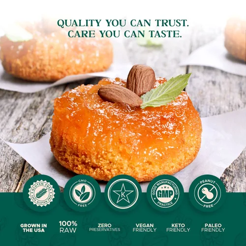 Miniatura 4 de Almendras tostadas secas sin sal, 48 onzas (3 libras) Probadas por lotes sin gluten y maní, sin aceite, enteras, sin PPO, sin OMG, sin herbicidas