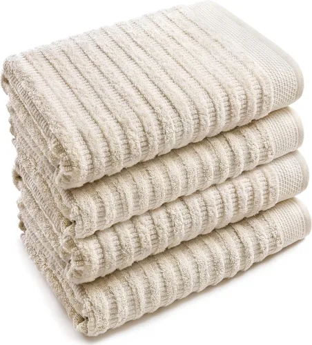 Miniatura 8 de Softerry Juego de toallas de baño de algodón orgánico puro, 100% algodón suave, extra absorbentes y duraderas, de secado rápido de 500 GSM, calidad