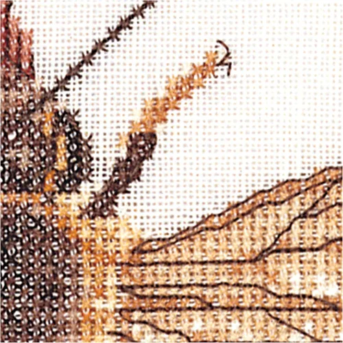 Miniatura 2 de Thea Gouverneur - Kit de punto de cruz, abeja de miel, Aida, 16 unidades, kit de bordado para adultos, hilos de bordado DMC y otros suministros