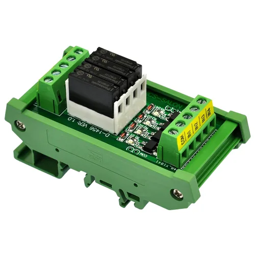Miniatura 12 de Montaje en carril DIN AC/DC 5V 12V 24V SPST-NO 5Amp módulo de relé de potencia (CA/CC 5V, 16 canales)