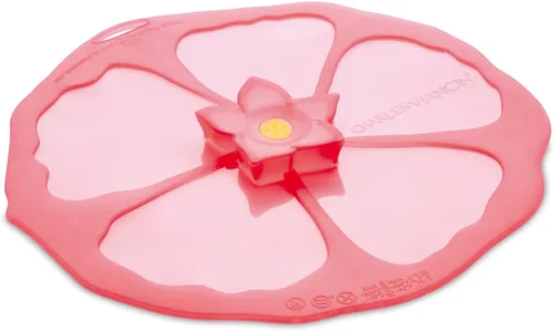 Charles Viancin - Tapa de silicona de hibisco para almacenamiento de alimentos y cocinar - 6 pulgadas - Sellado hermético en cualquier superficie