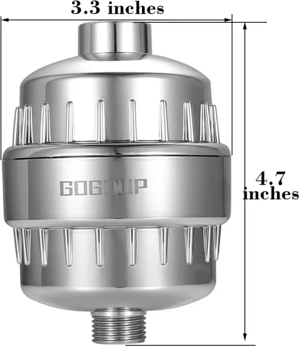 Miniatura 5 de Filtro de ducha para agua dura, cartucho de filtro de cabezal de ducha reemplazable integrado de 15 etapas, universal que transforma el eccema