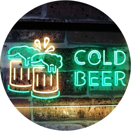 Miniatura 19 de ADVPRO Letrero de neón LED de doble color azul y rojo de 24 x 16 pulgadas st6s64-i2069-br de Cold Beer Bar Pub Club Décor azul y Red