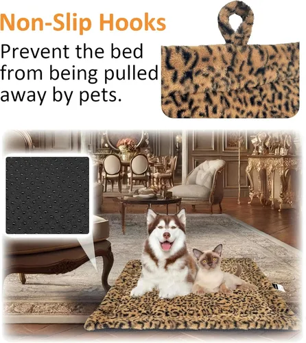 Miniatura 3 de Tapete autocalentable para gatos y perros, tapete térmico no eléctrico para mascotas, lavable y suave con respaldo antideslizante, uso en interiores