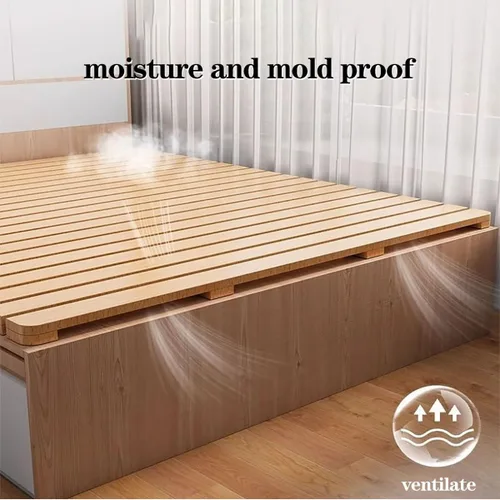 Miniatura 3 de Base de cama japonesa plegable con listones para piso, plataforma de piso de madera, tatami para invitados