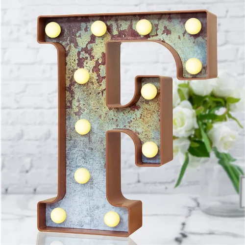 Miniatura 22 de Elnsivo - Letras con luces LED, efecto a hierro