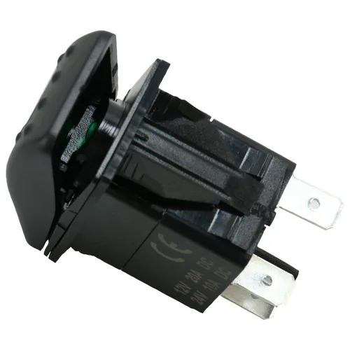 Miniatura 9 de Amarine Made 12v 20 Amp Impermeable LED On/Off Boat Marine SPST 3P Interruptor basculante con luz (verde)