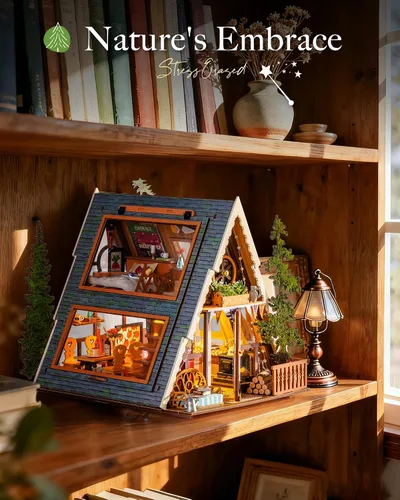 Miniatura 5 de Rolife - Kit de bricolaje de casa en miniatura para adultos, kit de casa de muñecas de madera mini, kits de construcción de diorama de casa pequeña