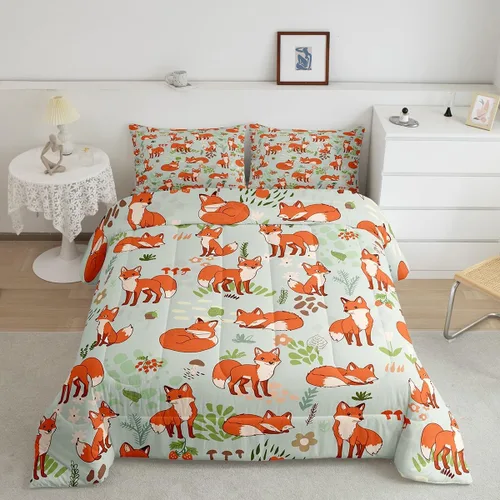 Miniatura 24 de Feelyou Juego de edredón de panda de dibujos animados para niños, edredón de animales lindos para niños y niñas, juego de ropa de cama kawaii panda