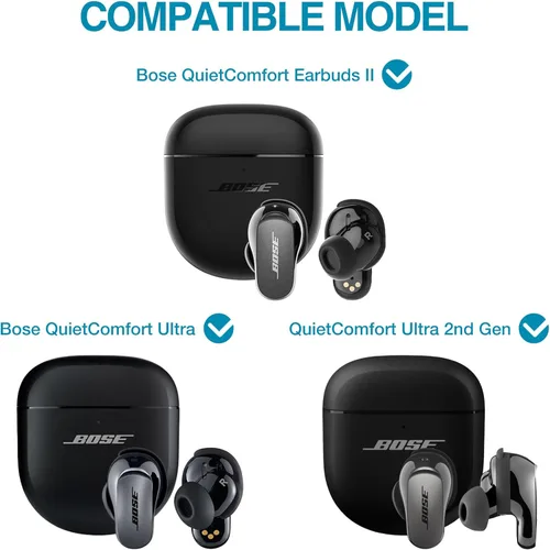 Miniatura 2 de SURITCH Fundas Protectoras para Auriculares Bose QuietComfort Earbuds II 2022 / QuietComfort Ultra/Ultra Earbuds 2ª Generación, Funda a Prueba