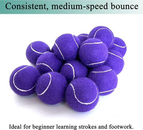 Miniatura 4 de Pelotas de tenis, paquete de 3 pelotas de tenis de práctica para principiantes, entrenamiento jugando pelotas de tenis para perros mascotas Púrpura