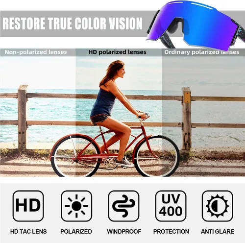 Miniatura 3 de Gafas de sol deportivas polarizadas para hombres y mujeres, gafas de sol para correr, jóvenes, ciclismo, béisbol, protección UV400 C3