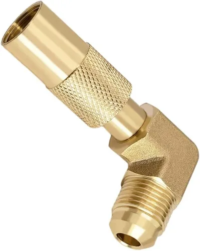 Miniatura 4 de Hooshing Adaptador de codo de propano de 3/8 pulgadas, adaptador de propano macho para conversión de baja presión para parrilla de camping de mesa