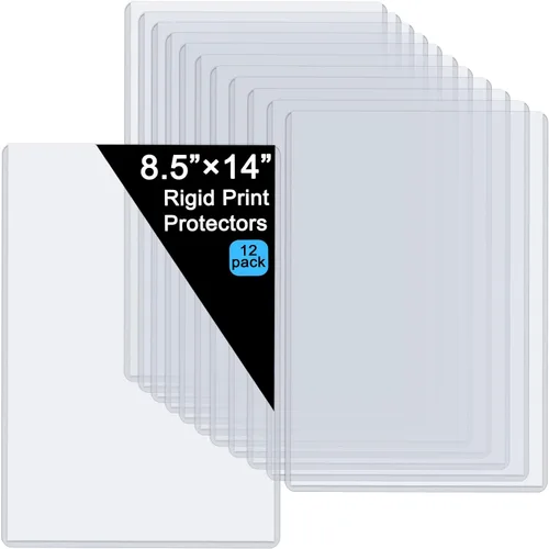 Miniatura 10 de 12 protectores de hojas de plástico duro de 8.5 x 11 pulgadas, protector de impresión rígido, fundas de papel impermeables transparentes, fundas 8.5