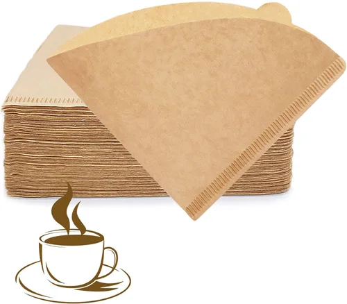 Miniatura 9 de YQL 400 filtros de café, papel de filtro de cono marrón natural tamaño 02 compatible con máquinas de goteo y cafeteras para verter sobre cafeteras